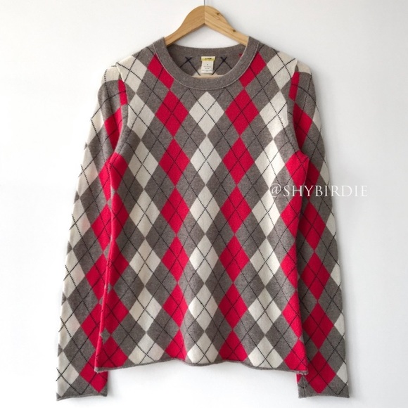 J. Crew Sweaters - J.Crew 100% Cashmere Argyle Plaid Sweater
